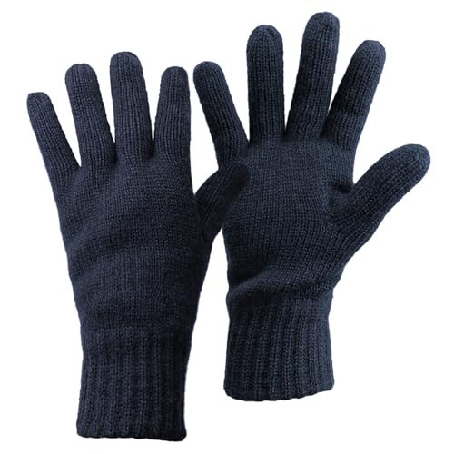 ALPIDEX Thermo Strickhandschuhe Thinsulate Gefütterte Warme Winter Outdoor Sport Feinstrick Handschuhe Strickbund Hautfreundlich Atmungsaktiv Unisex Damen Herren, Größe:M, Farbe:Dark Blue von ALPIDEX