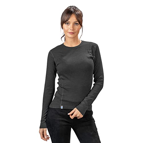 ALPIN LOACKER 100 Merino Langarmshirt Damen 230g/m2 I Feinste Merinowolle Unterwäsche I Langarm Wandershirt für Outdoor und Sport, Grau M von ALPIN LOACKER