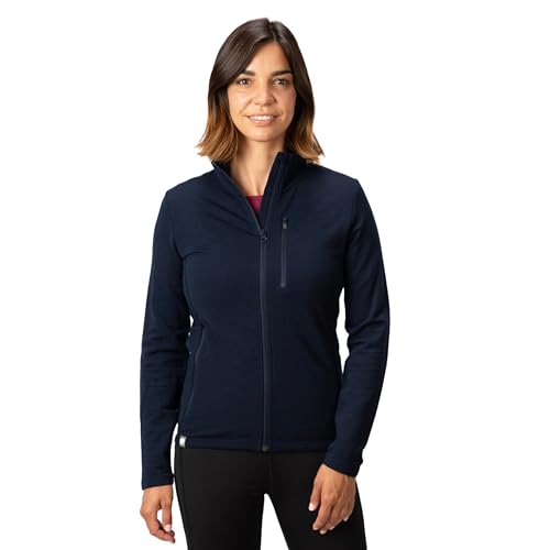 ALPIN LOACKER Merino Jacke Damen 270 g/m² I Merinowolle Fleecejacke atmungsaktiv I Wolljacke für Outdoor und Freizeit, Navy Blau M von ALPIN LOACKER