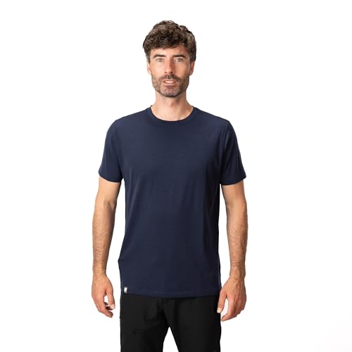 ALPIN LOACKER Merino Shirt Herren Kurzarm I Antischweißshirt I Merinowolle Tshirt I Thermooberteil atmungsaktiv und Poloshirt, Navy M von ALPIN LOACKER
