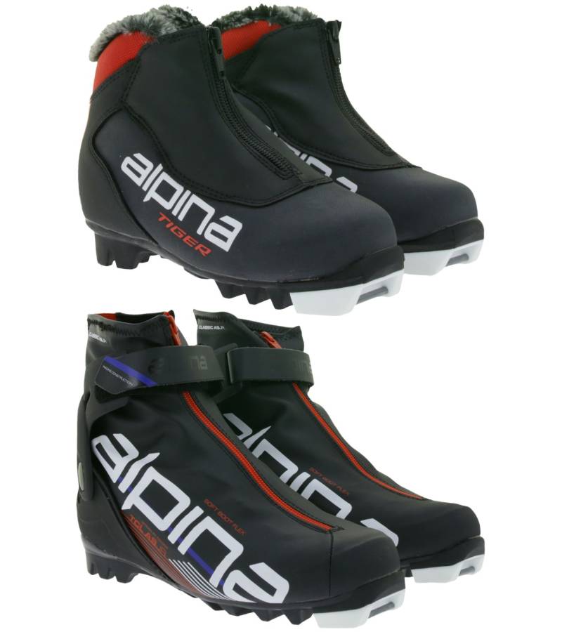 ALPINA Kinder Ski-Langlauf-Schuhe Winter-Schuhe Wintersport 59732K Tiger Schwarz, oder 59801K T Classic AS Schwarz von ALPINA