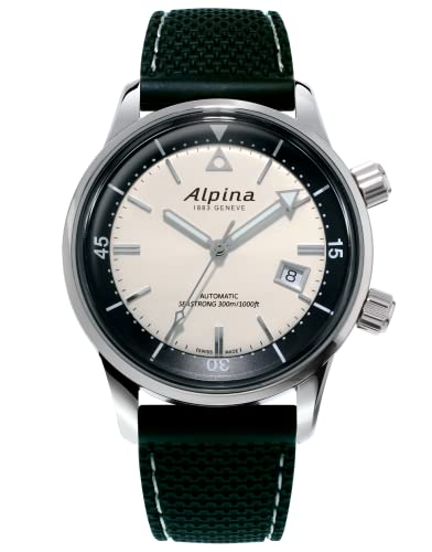 Alpina Herren Analog Swiss Automatic Uhr mit Gummi Armband AL-525S4H6 von ALPINA