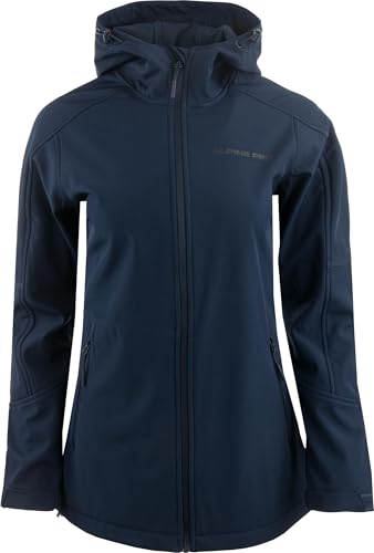 ALPINE PRO Damen Softshelljacke ODREGA – Winddicht, Wasserdicht & Atmungsaktiv – Leichte und Funktionelle Übergangsjacke für Wandern, Radfahren & Laufen, Dunkelblau - M von ALPINE PRO SPORTSWEAR & EQUIPMENT