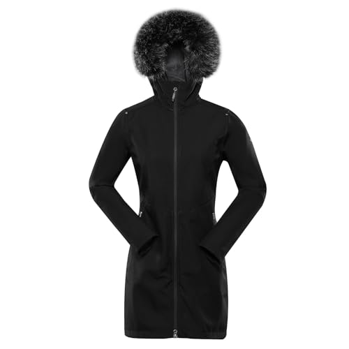 ALPINE PRO IBORA Damen Softshell Winterjacke, Modischer Mantel mit Kapuze, Robuster Wärmender Mantel, Wasserdicht, Atmungsaktiv, Winddicht und Außergewöhnlich Warm von ALPINE PRO SPORTSWEAR & EQUIPMENT