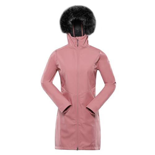 ALPINE PRO IBORA Damen Softshell Winterjacke, Modischer, Wasserdichter, Atmungsaktiver, Winddichter und Außergewöhnlich Warmer Mantel mit Kapuze von ALPINE PRO SPORTSWEAR & EQUIPMENT