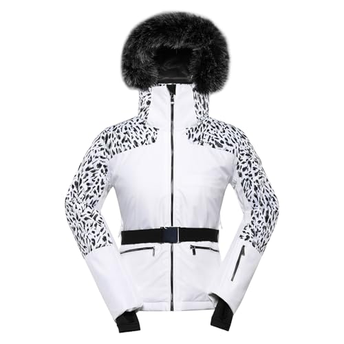 ALPINE PRO OLADA Damen Modische Skijacke mit Kapuze, Stretch Snowboard Jacke mit Pelz, Winterjacke mit Schneefang, Outdoorjacke, Wanderjacke, Jacke für die Berge, Wasserdichte und Atmungsaktive Jacke von ALPINE PRO SPORTSWEAR & EQUIPMENT