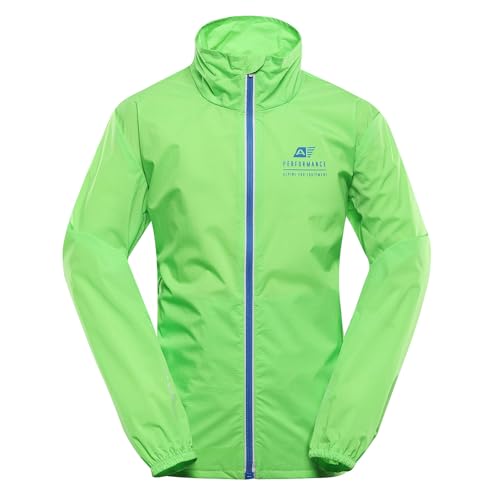 ALPINE PRO Unisex Ultraleichter Windbreaker SPINO – Wasserdichte Sportjacke & Windbreaker – Funktionale Übergangsjacke für Frühling, Wandern, Laufen, Radfahren & Outdoor, 164-170 - Grün von ALPINE PRO SPORTSWEAR & EQUIPMENT