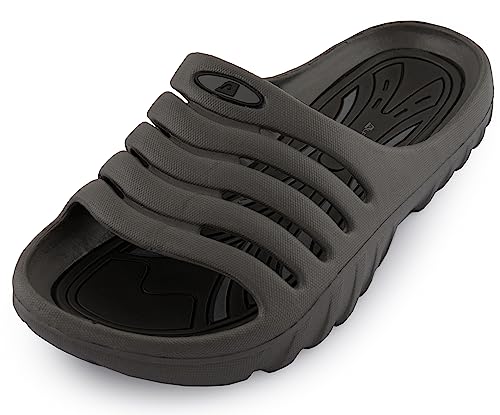 ALPINEPRO ARBON Herren-Sommerschuhe | Robust, weich und komfortabel | EVA-Sohle mit Stoßdämpfung | Perfekt für Urlaub und Spaziergänge | Vielseitige Nutzungsmöglichkeiten, Grau, 46 von ALPINE PRO SPORTSWEAR & EQUIPMENT