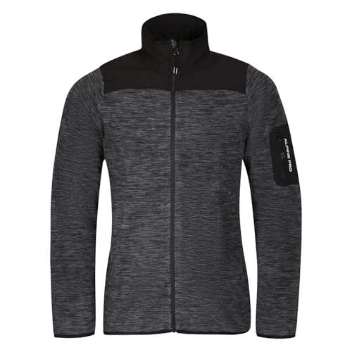 Alpine PRO LONEB Herren Schwarz Pullover, Softshell Sweatshirt mit Reißverschluss, Langarm Sweatshirt, Strickjacke, Ohne Kapuze, Activewear, Wandern Pullover, Outdoor Winterpullover, Freizeit Jacke von ALPINE PRO SPORTSWEAR & EQUIPMENT