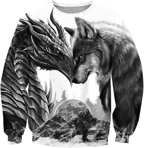 Viking Wolf Dragon Hoodies Sweatshirt kapuzenpullover herren Norse Myth Celtic Dragon Tattoos Zip Hoodie Pullover Neuheit Athletic Hoodies hoody herren mit kapuze sport hoodie herren (Color : Sweatsh Viking Wolf Dragon Hoodies Sweatshirt kapuzenpullover herren Norse Myth Celtic Dragon Tattoos Zip Hoodie Pullover Neuheit Athletic Hoodies hoody herren mit kapuze sport hoodie herren (Color : Sweatsh von ALPTEC