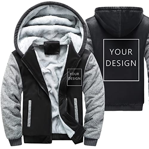 ALRRGPB Individuelle Hoodies für Herren entwerfen Sie Ihr eigenes Bild, personalisiertes Sweatshirt mit durchgehendem Reißverschluss von ALRRGPB