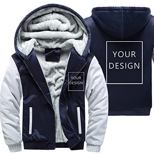 ALRRGPB Individuelle Hoodies für Herren entwerfen Sie Ihr eigenes Bild, personalisiertes Sweatshirt mit durchgehendem Reißverschluss von ALRRGPB