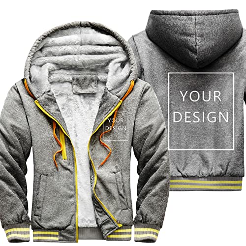 ALRRGPB Individuelle Hoodies für Herren entwerfen Sie Ihr eigenes Bild, personalisiertes Sweatshirt mit durchgehendem Reißverschluss von ALRRGPB