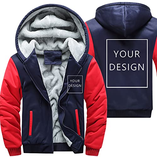 ALRRGPB Individuelle Hoodies für Herren entwerfen Sie Ihr eigenes Bild, personalisiertes Sweatshirt mit durchgehendem Reißverschluss von ALRRGPB