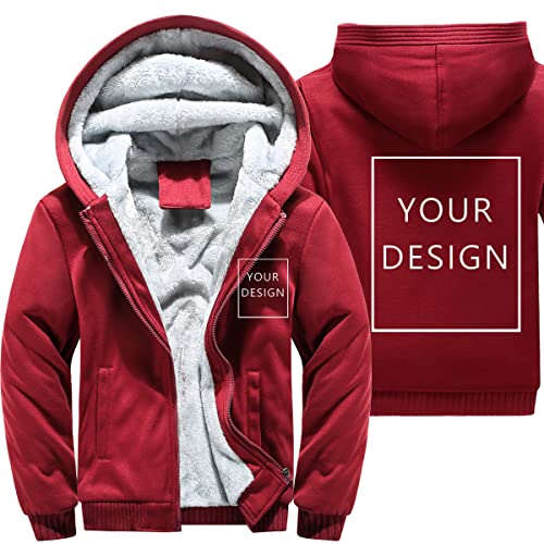 ALRRGPB Individuelle Hoodies für Herren entwerfen Sie Ihr eigenes Bild, personalisiertes Sweatshirt mit durchgehendem Reißverschluss von ALRRGPB