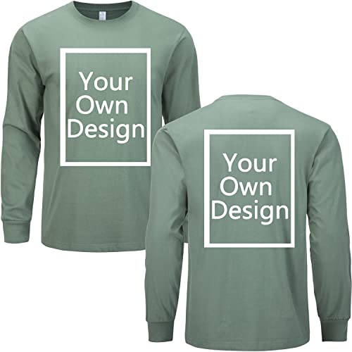 Benutzerdefinierte Langarm T-Shirts für Männer/Frauen Design Ihr eigenes Text hinzufügen Personalisierte Baumwolle Gedruckt vorne/hinten von ALRRGPB