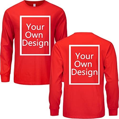 Benutzerdefinierte Langarm T-Shirts für Männer/Frauen Design Ihr eigenes Text hinzufügen Personalisierte Baumwolle Gedruckt vorne/hinten von ALRRGPB