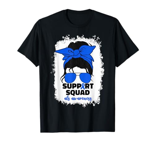 Support Squad ALS Awareness Month Geschenkband für Damen, für Mütter, Blau, ALS T-Shirt Support Squad ALS Awareness Month Geschenkband für Damen, für Mütter, Blau, ALS T-Shirt von ALS Awareness Month Apparel Co