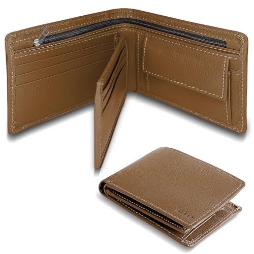 ALSAP Premium Leder Bifold Wallet, 11 Kartenfächer, RFID-Blockierung, senffarben, Standard, Zeitgenössisch von ALSAP