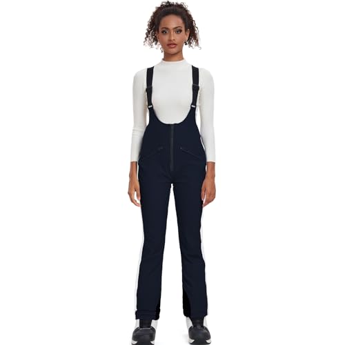 ALSOGO Damen Snow Bibs Isolierte wasserdichte Winddichte Skihose Overall Winter Snowboarding Hose Warmhalten Bequem Tibetisches Blau S von ALSOGO