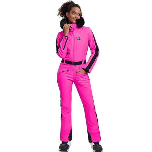 ALSOGO Skianzug Frauen ein Stück Schneeanzug isoliert wasserdicht winddicht Schnee Outfits Jumpsuits mit abnehmbaren Pelzkragen ALSOGO Skianzug Frauen ein Stück Schneeanzug isoliert wasserdicht winddicht Schnee Outfits Jumpsuits mit abnehmbaren Pelzkragen von ALSOGO
