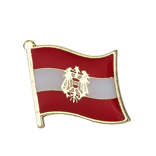 1 Stück Österreichische Flagge Anstecknadel,Abzeichen Brosche Österreichische Flagge Anstecknadeln Souvenir Nationale Neuheit Zubehör Hemd Krawatte Rucksäcke Dekor Frauen Männer Patriotisch von ALTCIRNMD