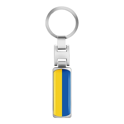 3D Epoxy Auto Schlüsselanhänger,Schöne Gelb Blaue Ukraine Flagge Fob,Moto Emblem Abzeichen Ornamente Handwerk Automobil Modifikation Modeaccessoires Dekoration Schmuck Geschenke,Bild,1,2 X 9,7 von ALTCIRNMD