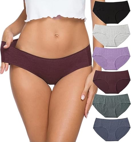 ALTHEANRAY Baumwoll Unterwäsche Damen Seamless Slips Damen Hipster Unterhosen Für Frauen Pantys Damen Mehrpack(EU3028M-B/LP) von ALTHEANRAY