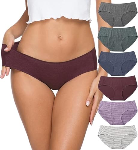 ALTHEANRAY Baumwoll Unterwäsche Damen Seamless Slips Damen Hipster Unterhosen Für Frauen Pantys Damen Mehrpack(EU3028M-Line 2) von ALTHEANRAY