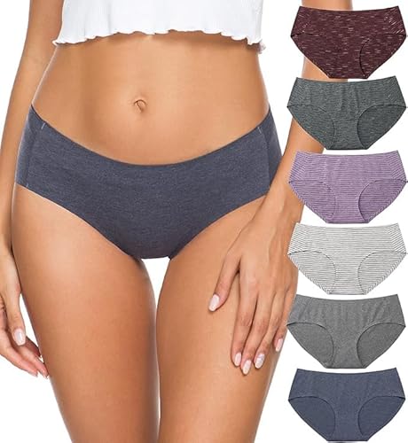 ALTHEANRAY Baumwoll Unterwäsche Damen Seamless Slips Damen Hipster Unterhosen Für Frauen Pantys Damen Mehrpack(EU3028M-Line 4) von ALTHEANRAY