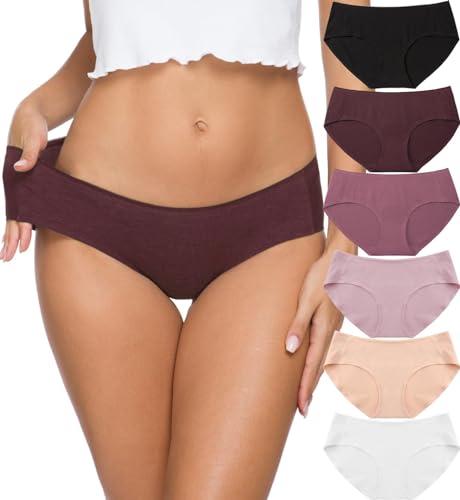 ALTHEANRAY Cotton Underwear Women's Seamless Briefs Women's Hipster Underwear for Women Panties Women's Multipack（EU3028M-RedGradient） von ALTHEANRAY