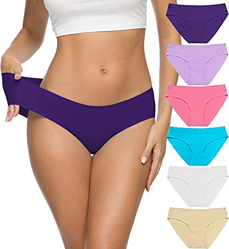 ALTHEANRAY Unterhosen Damen Seamless Slips unterwäsche Frauen Nahtlose Damen-Unterhosen Panties Hipsters für Damen 6er Pack(EU3081L-color10) von ALTHEANRAY