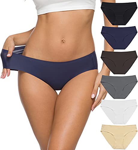 ALTHEANRAY Unterhosen Damen Seamless Slips unterwäsche Frauen Nahtlose Damen-Unterhosen Panties Hipsters für Damen 6er Pack(EU3081L-color12) von ALTHEANRAY