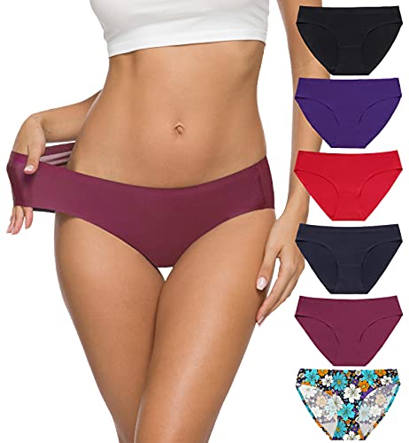 ALTHEANRAY Unterhosen Damen Seamless Slips unterwäsche Frauen Nahtlose Damen-Unterhosen Panties Hipsters für Damen 6er Pack(EU3081L-color13) von ALTHEANRAY