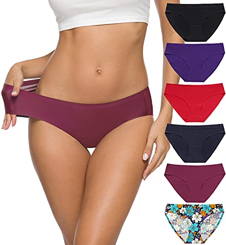 ALTHEANRAY Unterhosen Damen Seamless Slips unterwäsche Frauen Nahtlose Damen-Unterhosen Panties Hipsters für Damen 6er Pack(EU3081L-color13) von ALTHEANRAY