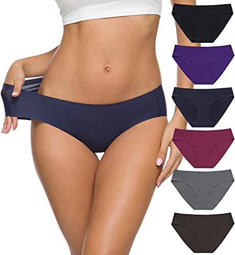 ALTHEANRAY Unterhosen Damen Seamless Slips unterwäsche Frauen Nahtlose Damen-Unterhosen Panties Hipsters für Damen 6er Pack(EU3081M-color9) von ALTHEANRAY