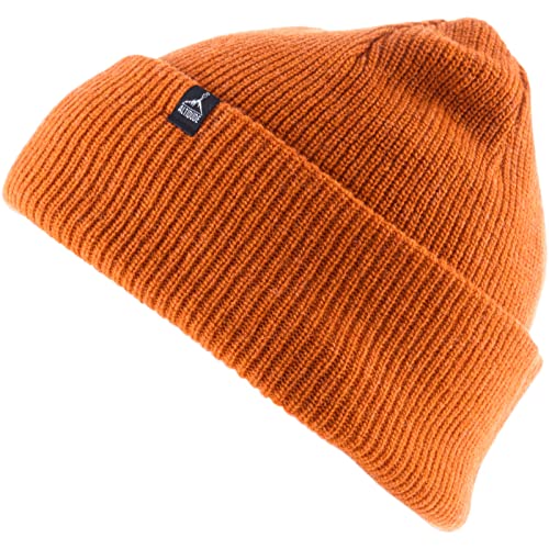 ALTIDUDE Merino Mütze - Hermit - Funktions Beanie Unisex - Strickmütze 100% Merino Liner Farbe Orange von ALTIDUDE