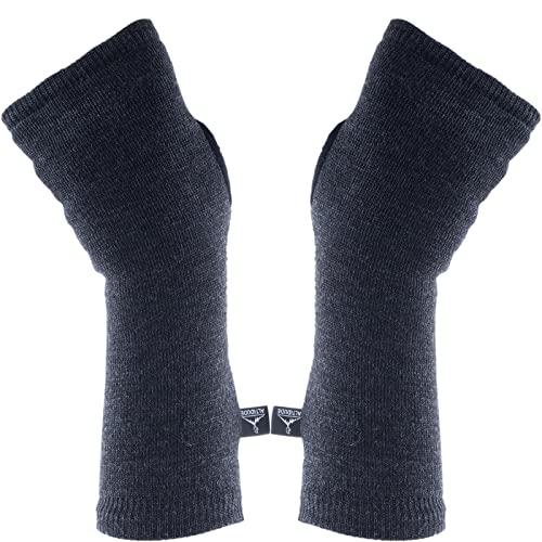 ALTIDUDE Wristwarmer Terry Arm Stulpen Pulswärmer Fingerlos 100% Merino Wolle Dark Grey von ALTIDUDE