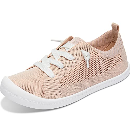 ALTOCIS Damen Schuhe Sneakers Slip on Mesh Luftkissen Bequem Easy Shoes Loafer, Pink, 40.5 EU von ALTOCIS