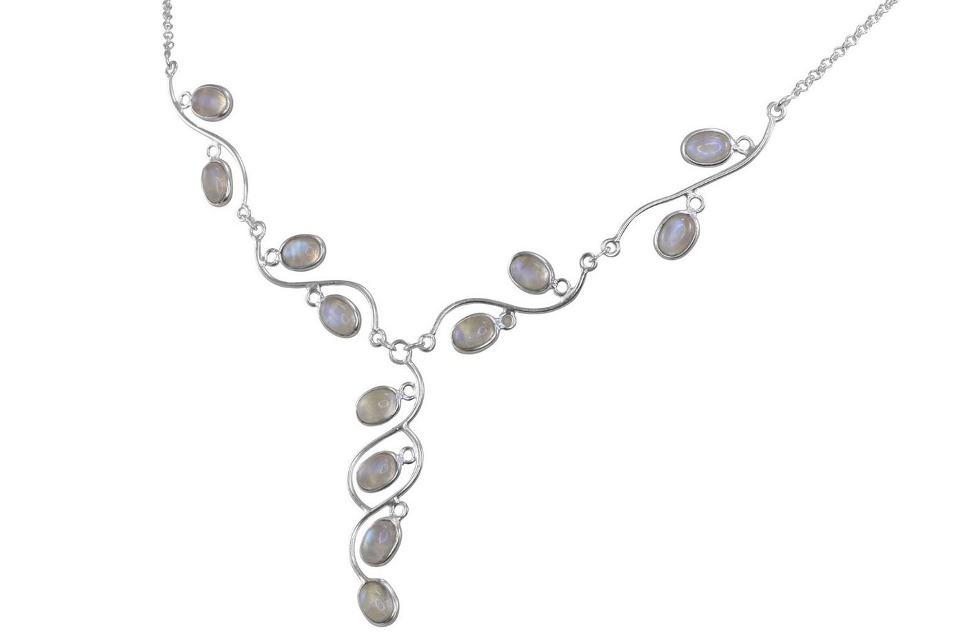 ALUNA Y-Kette Collier mit Regenbogen-Mondstein Silber 925, bläulich schillernd - Hochzeit Feiertage - cl0126x3 ALUNA Y-Kette Collier mit Regenbogen-Mondstein Silber 925, bläulich schillernd - Hochzeit Feiertage - cl0126x3 von ALUNA
