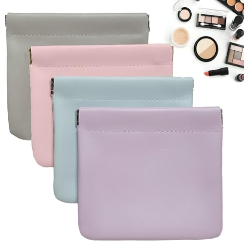 ALUXY Kosmetiktasche, kleine Make-up-Tasche für Geldbörse, Mini-Reise-Aufbewahrungstasche, wasserdicht, kein Reißverschluss, selbstschließend, kleine Make-up-Tasche für Damen, 6 Stück, 4 Stück A, ALUXY Kosmetiktasche, kleine Make-up-Tasche für Geldbörse, Mini-Reise-Aufbewahrungstasche, wasserdicht, kein Reißverschluss, selbstschließend, kleine Make-up-Tasche für Damen, 6 Stück, 4 Stück A, von ALUXY