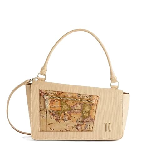 ALVIERO MARTINI Schultertasche 1A Klasse Linie Geo Pagode Beige von ALVIERO MARTINI