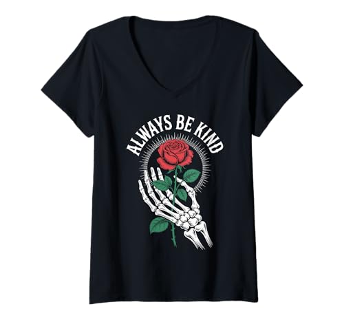 Damen Always BE Kind X Sei Immer nett & anständig. Liebe Menschen T-Shirt mit V-Ausschnitt Damen Always BE Kind X Sei Immer nett & anständig. Liebe Menschen T-Shirt mit V-Ausschnitt von ALWAYS BE KIND X Treat People with Kindness