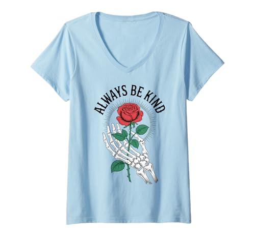 Damen Always BE Kind X Sei Immer nett & anständig. Liebe Menschen T-Shirt mit V-Ausschnitt Damen Always BE Kind X Sei Immer nett & anständig. Liebe Menschen T-Shirt mit V-Ausschnitt von ALWAYS BE KIND X Treat People with Kindness