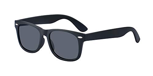 ALWAYSUV Kinder Bequem Polarisierte Sonnenbrillen für Jungen und Mädchen Alter 3-10 Brillenfassung Schwarz von ALWAYSUV