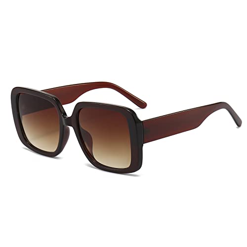 ALWAYSUV Übergroße Sonnenbrille mit quadratischem Rahmen für Damen Retro Shades Trendy UV400 Schutz von ALWAYSUV