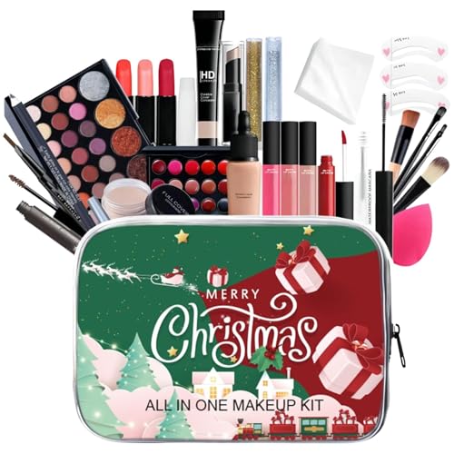 Makeup Kit für Frauen - Make Up Kit Frauen | Wasserdichtes Holiday Make Up Set | Frauen Make-up Set mit Aufbewahrungsbox | Multifunktionale Weihnachts-Make-up-Sets | Langlebige Make-up-Sets von ALWIDA