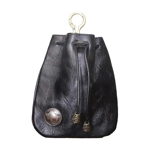 Rindsleder Retro Tasche Rindsleder Aufbewahrung Geldbörse Echtes Leder Retro Aufbewahrungstasche Mittelalter Münzbörse Hüfttasche Kordelzug Geldbörse Leder Kordelzug Beutel Münzbörse Hüfttasche für von Alwida