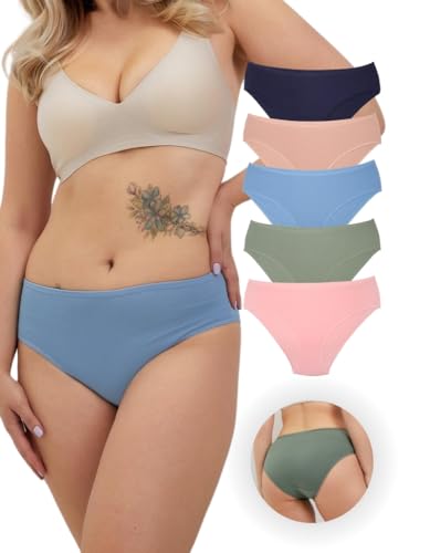 ALYA Premium Damen-Unterwäsche, Bio-Baumwolle, Mittlere Taille, Damenhöschen, Atmungsaktiv, Bequem, Weiches Höschen, Flexibel, Damen-Slips, Multipack Slip Damen (S, M, L, XL, 2XL, 3XL) ALYA Premium Damen-Unterwäsche, Bio-Baumwolle, Mittlere Taille, Damenhöschen, Atmungsaktiv, Bequem, Weiches Höschen, Flexibel, Damen-Slips, Multipack Slip Damen (S, M, L, XL, 2XL, 3XL) von ALYA UNDERWEAR