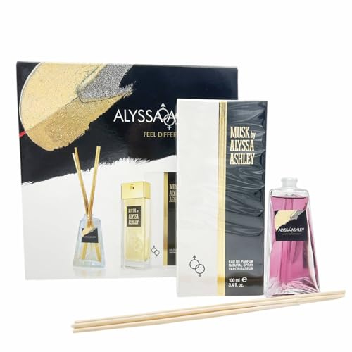 Alyssa Ashlet Feel Different Geschenkset für Damen und Herren Musk Eau De Parfum Spray 100 ml und Raumduft 50 ml Alyssa Ashlet Feel Different Geschenkset für Damen und Herren Musk Eau De Parfum Spray 100 ml und Raumduft 50 ml von ALYSSA ASHLEY